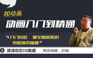 【琅泽】3Dmax动画入门到精通教程 完整版带课程素材