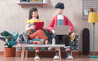 C4D三维卡通形象设计与角色绑定（超清画质带素材）