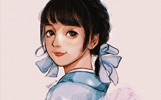 【雀斑儿-chn】iPad少女头像线稿插画课 2021年2月（高清画质带素材）