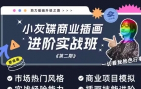 小灰碟商业插画进阶实战班第2期2023年【画质一般只有视频】