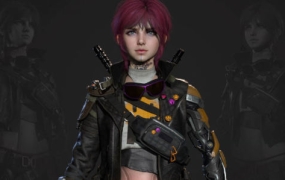 赛博风格次世代游戏角色全流程教学【画质还行有大部分素材】