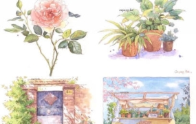 欧阳贝钢笔淡彩基础系统课2023年【画质高清只有视频】