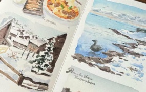 竹取水彩课456节【画质不错有素材】