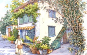 欧阳贝钢笔淡彩街屋场景班2024【画质高清有素材】