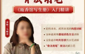 国画马啸羽骨法用笔之瓯香馆写生册入门精讲2024【画质不错有课件】