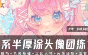 多糖多醋烤冷面萌系半厚涂头像团练课2025【画质高清只有视频】