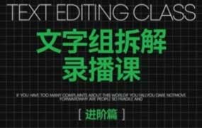 阿冲文字组拆解进阶课2024年12月结课【画质高清只有视频】