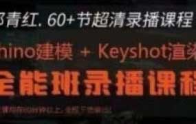 那青红Rhino7建模+keyshot10渲染全能班【画质还行只有视频】